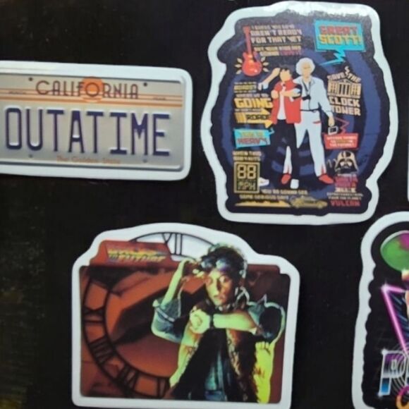 Back to the Future Sticker Set Waterproof Decals Variety Pack Iconic Movie Fans - Picture 6 of 6